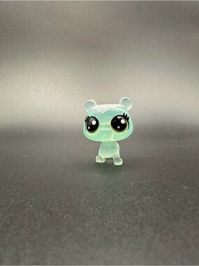 Littlest Pet Shop Lps Mini Bear Frosted Wonderland Snowflake Clear Glitter